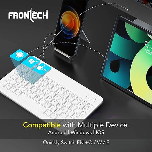 FRONTECH Wireless Mini Keyboard – 78 Keys Bluetooth Rechargeable Keyboard